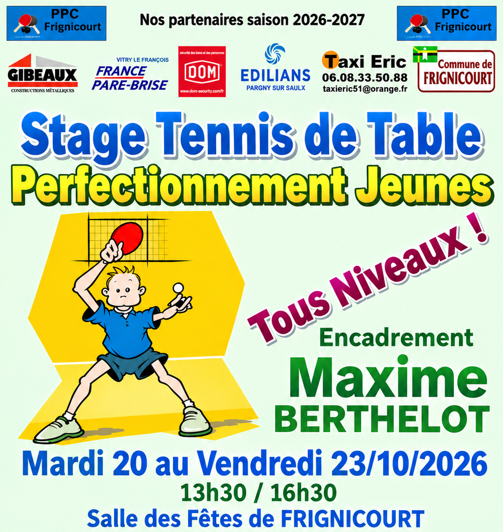 STAGE DE PERFECTIONNEMENT JEUNES . . .