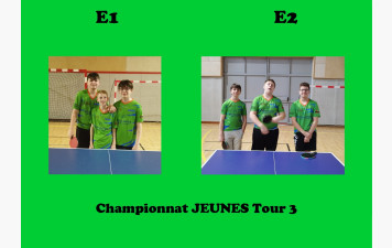 Le Championnat JEUNES Tour 3 . . .