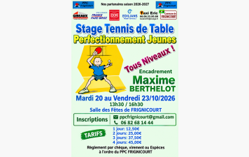Stage de Perfectionnement JEUNES