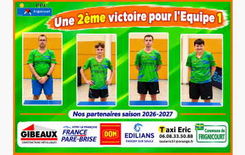 2ème victoire pour l'Equipe 1 . . .