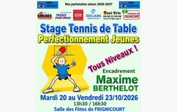 STAGE DE PERFECTIONNEMENT JEUNES . . .