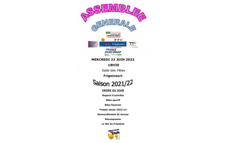 Le PPC FRIGNICOURT en Assemblée Générale . . .