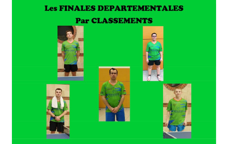 Les FINALES Départementales par classements . . .