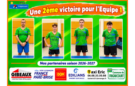 2ème victoire pour l'Equipe 1 . . .
