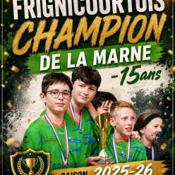 Les Jeunes -15 ans CHAMPION de la MARNE . . .