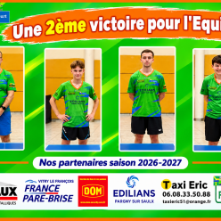 2ème victoire pour l'Equipe 1 . . .